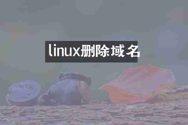 linux删除域名