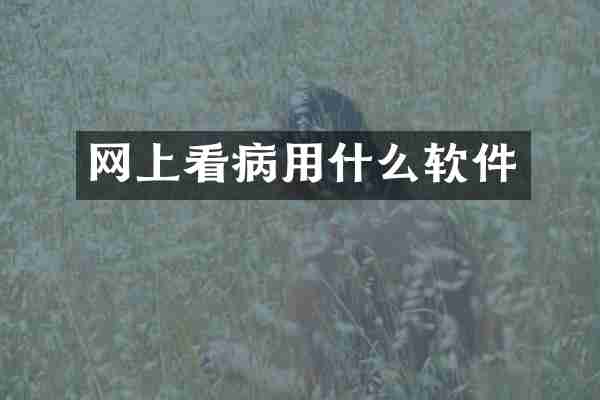 网上看病用什么软件