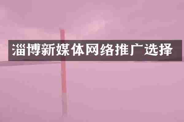 淄博新媒体网络推广选择