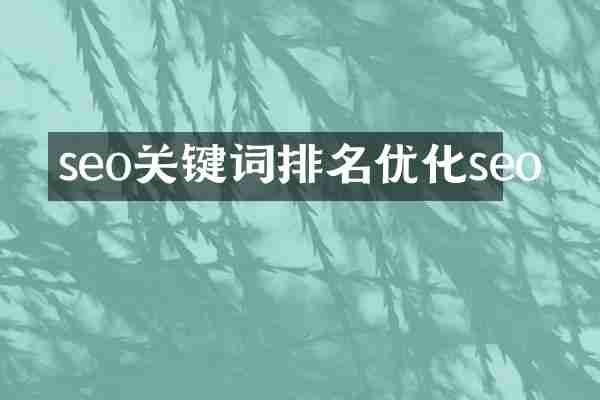 seo关键词排名优化seo