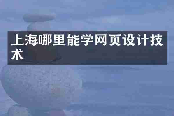 上海哪里能学网页设计技术