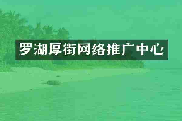 罗湖厚街网络推广中心