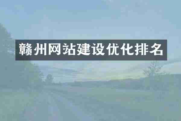 赣州网站建设优化排名