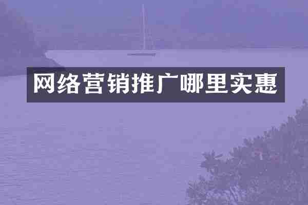 网络营销推广哪里实惠