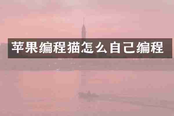 苹果编程猫怎么自己编程