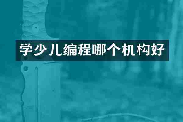 学少儿编程哪个机构好
