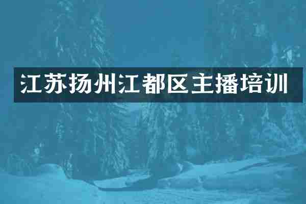 江苏扬州江都区主播培训