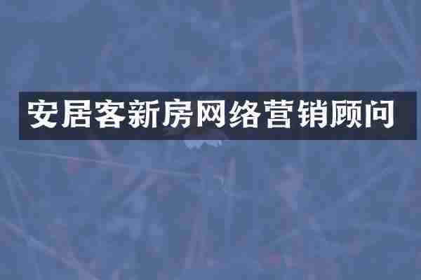 安居客新房网络营销顾问