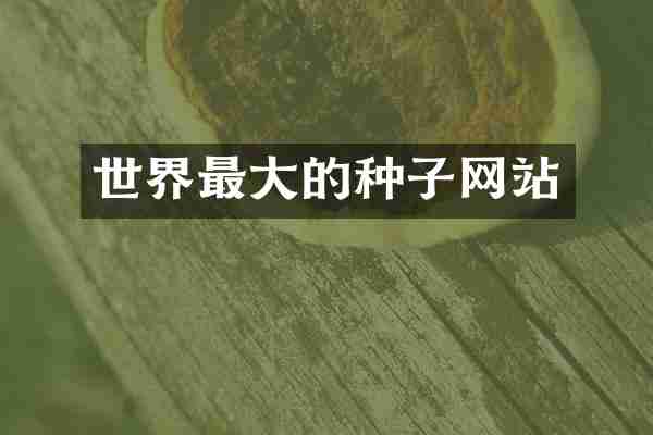 世界最大的种子网站