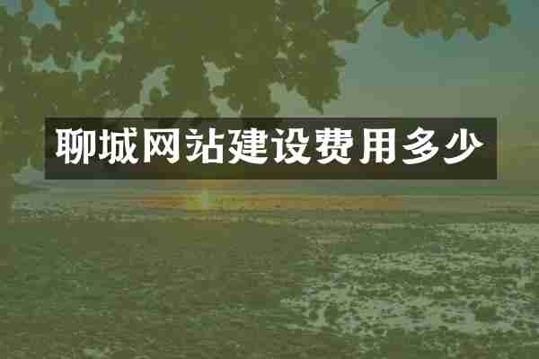聊城网站建设费用多少