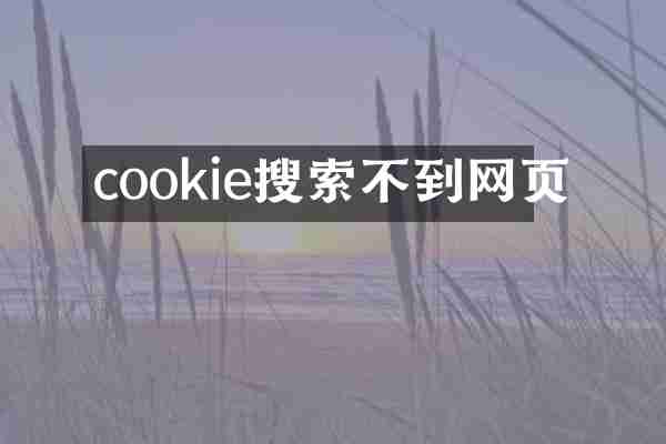 cookie搜索不到网页