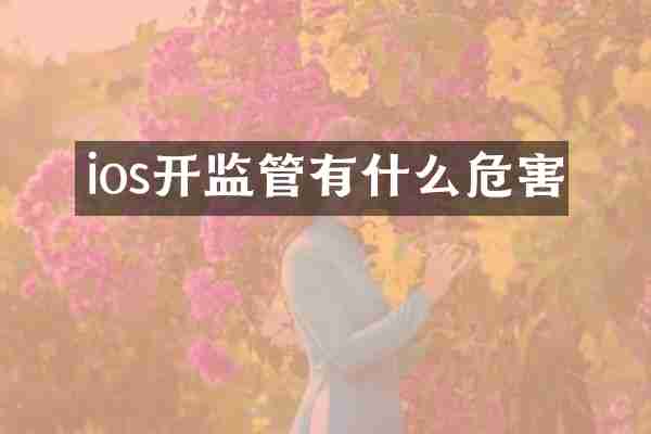 ios开监管有什么危害