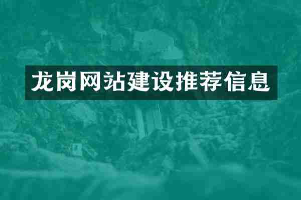 龙岗网站建设推荐信息