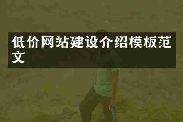 低价网站建设介绍模板范文