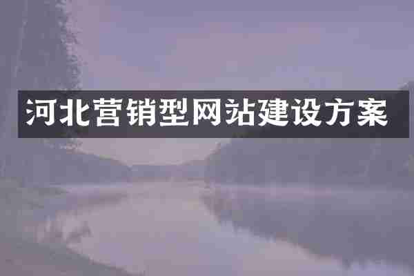 河北营销型网站建设方案