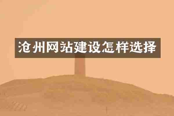 沧州网站建设怎样选择