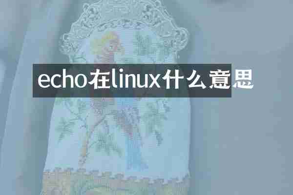 echo在linux什么意思
