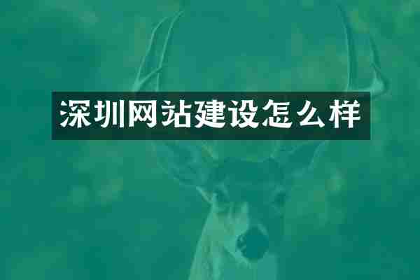 深圳网站建设怎么样