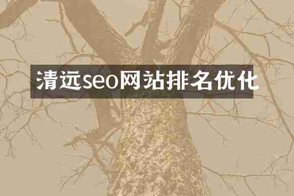 清远seo网站排名优化