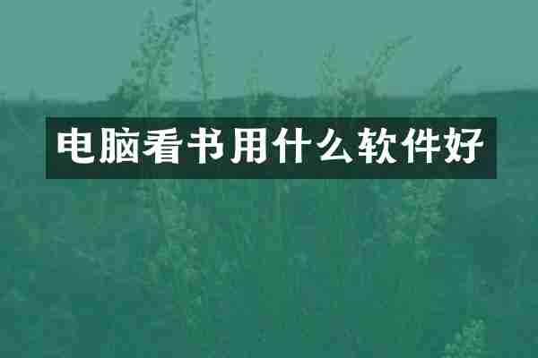 电脑看书用什么软件好
