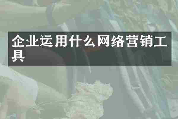 企业运用什么网络营销工具