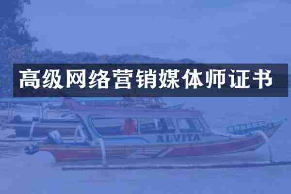 高级网络营销媒体师证书