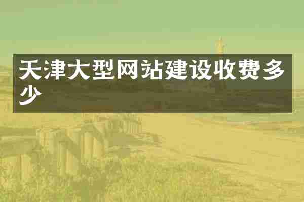 天津大型网站建设收费多少