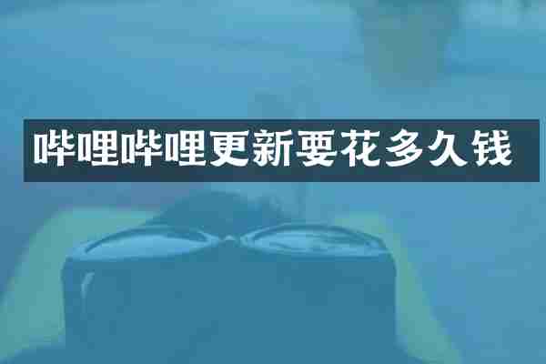 哔哩哔哩更新要花多久钱