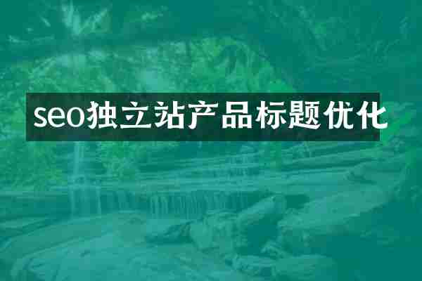 seo独立站产品标题优化