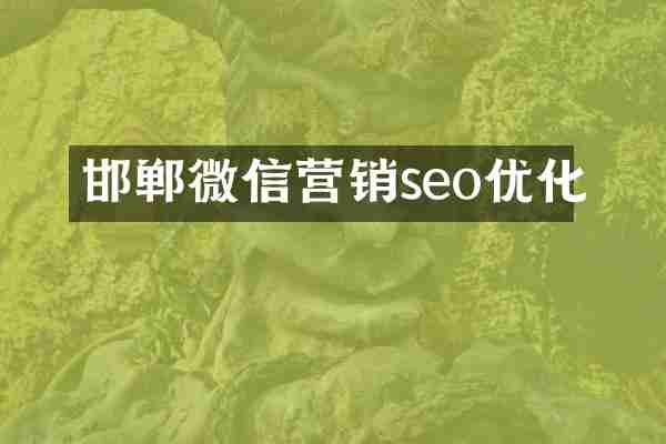 邯郸微信营销seo优化