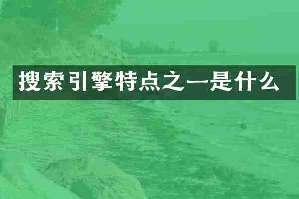 搜索引擎特点之一是什么
