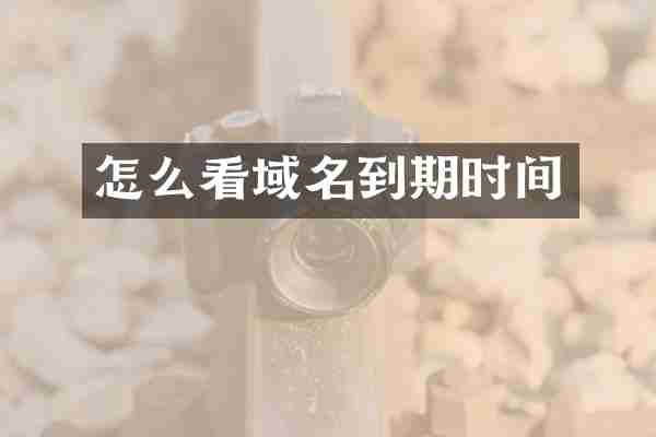 怎么看域名到期时间
