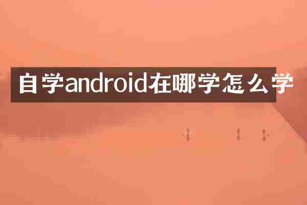 自学android在哪学怎么学
