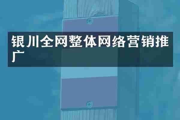 银川全网整体网络营销推广