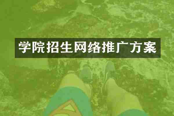 学院招生网络推广方案