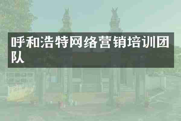 呼和浩特网络营销培训团队