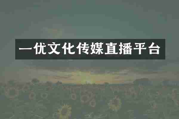 一优文化传媒直播平台