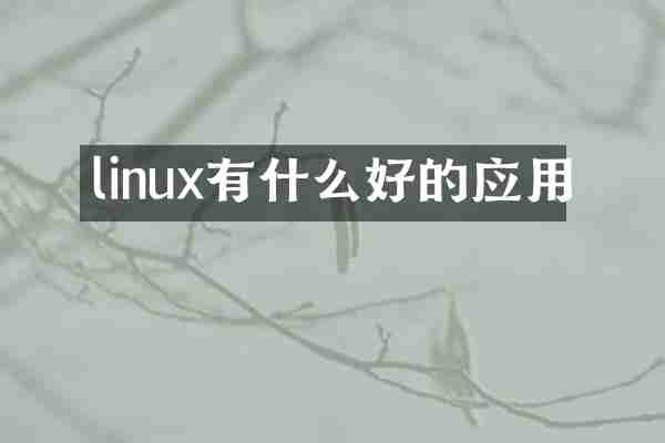 linux有什么好的应用