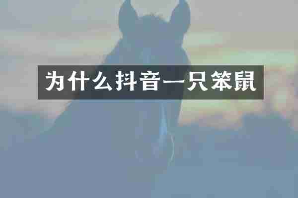 为什么抖音一只笨鼠
