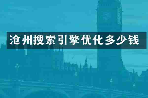 沧州搜索引擎优化多少钱