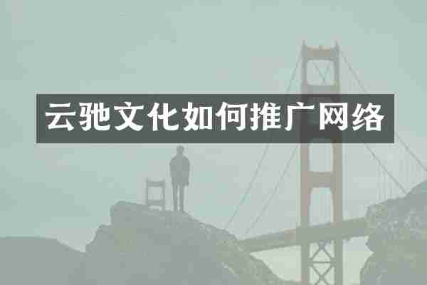 云驰文化如何推广网络