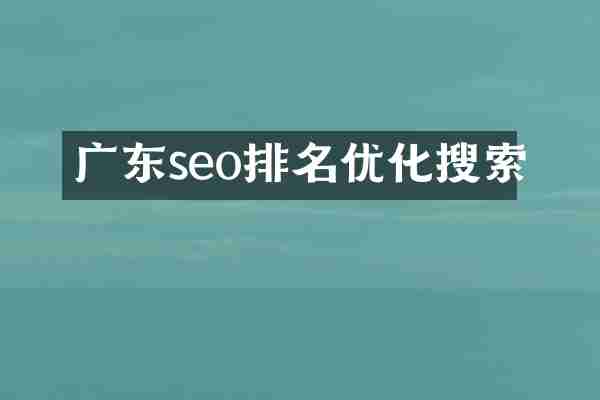 广东seo排名优化搜索
