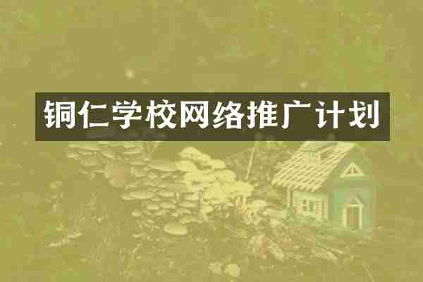 铜仁学校网络推广计划