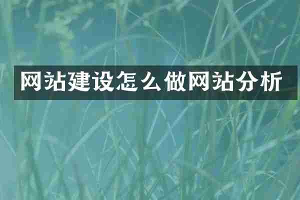 网站建设怎么做网站分析