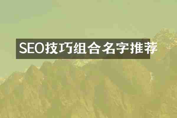 SEO技巧组合名字推荐