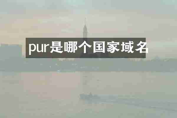 pur是哪个国家域名