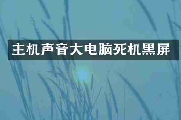 主机声音大电脑死机黑屏