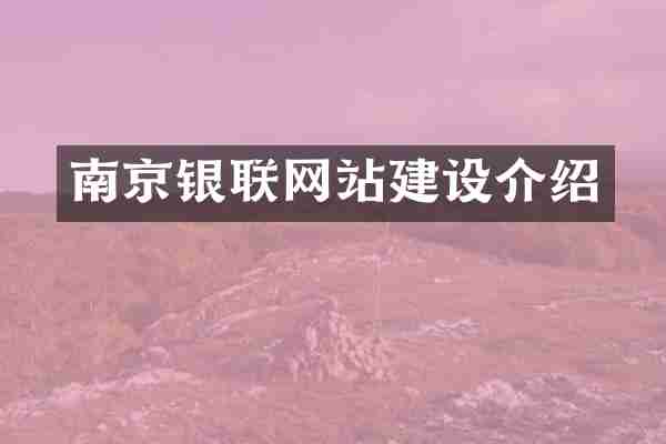 南京银联网站建设介绍