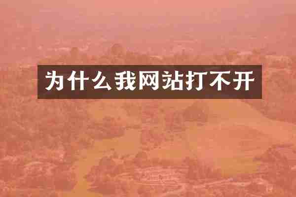 为什么我网站打不开