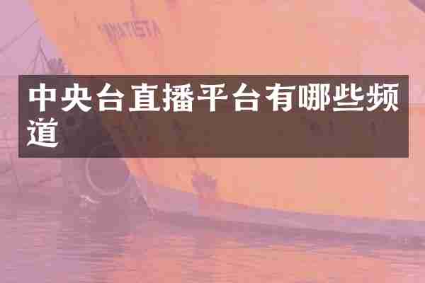中央台直播平台有哪些频道